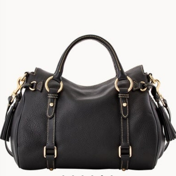 New Dooney & Bourke Black Leather Satchel - Picture 4 of 14